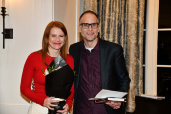 With Elizabeth at Launch Party